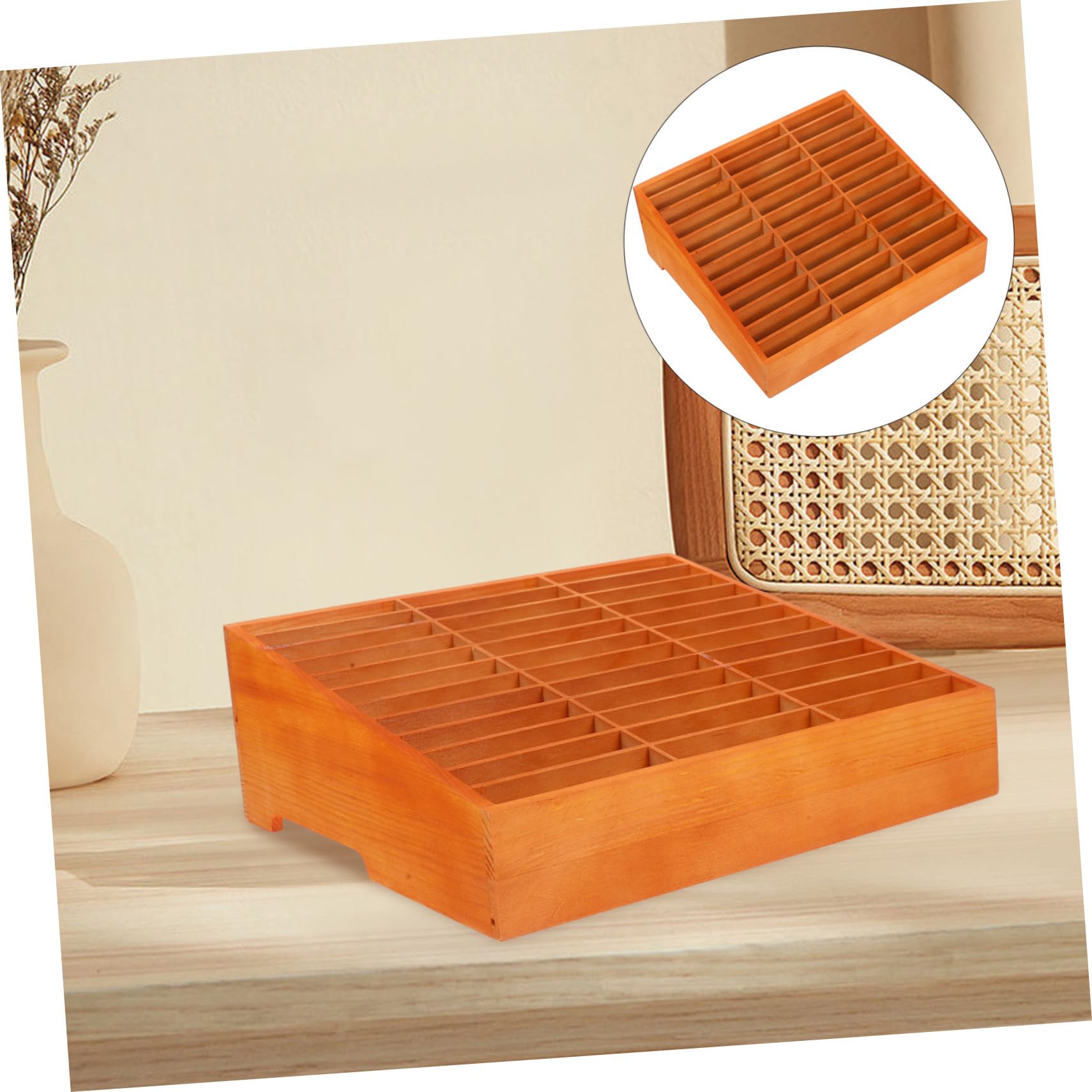 Scatola Porta Cellulari in Legno da Scrivania Scomparti Multipli | Organizer Desktop per Telefoni e Forniture, per Tavoli Riunione, Design Multicomparto per Ridurre Disordine