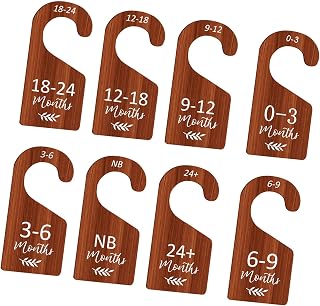 MLWSKERTY 8pcs Divisores Divisores Armar Madera Madera Doble Marrón Oscuro para Organizar Ropa Infantil A Niños Pequeños En Guardería