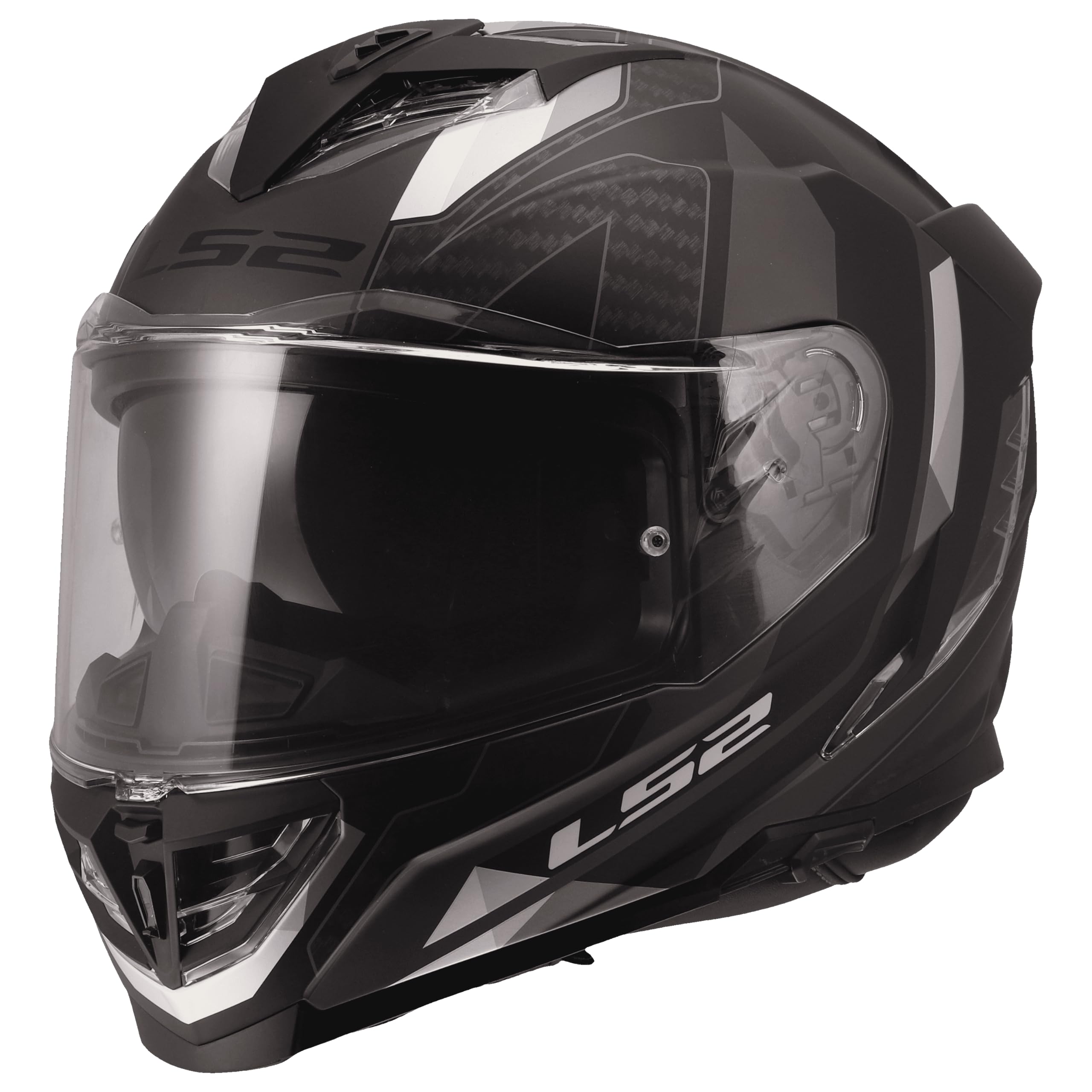 LS2, Casco Moto Integral STORM III SPORTY Black Grey, XXS
