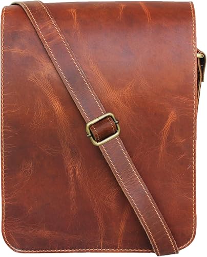 Bolso de mensajero de cuero para computadora portátil, maletín de oficina, regalo para hombre, bolso de hombro desgastado