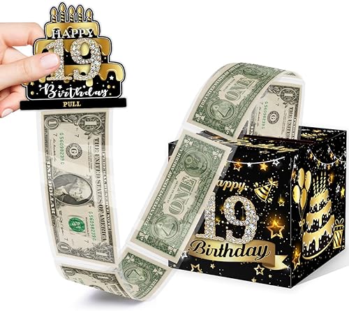 Miniatura 8 de Caja de dinero para regalo de cumpleaños número 40, caja sorpresa de 40 años, caja de regalo para tirar de dinero, ideas de regalo de dinero de