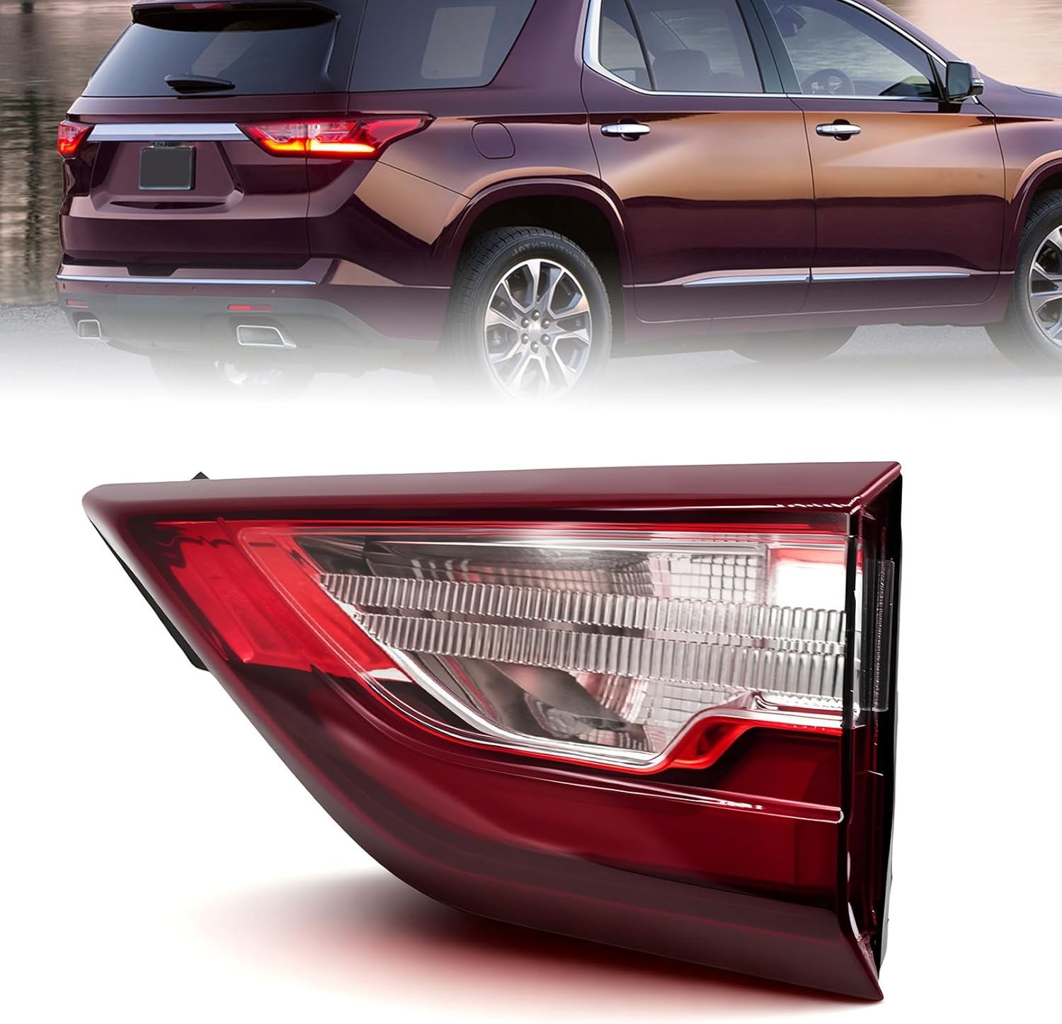 Right Inner Tail Light Assembly Compatible with 2018-2021 Traverse Rear Brake Light Back Lamp Passenger Side 85164975