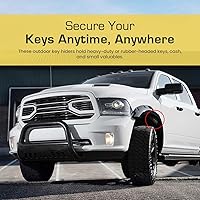Vista 6 de Caja magnética para llaves – Fuerte soporte magnético para ocultar llaves de repuesto, casa, casa rodante, acceso a barco – Almacenamiento oculto