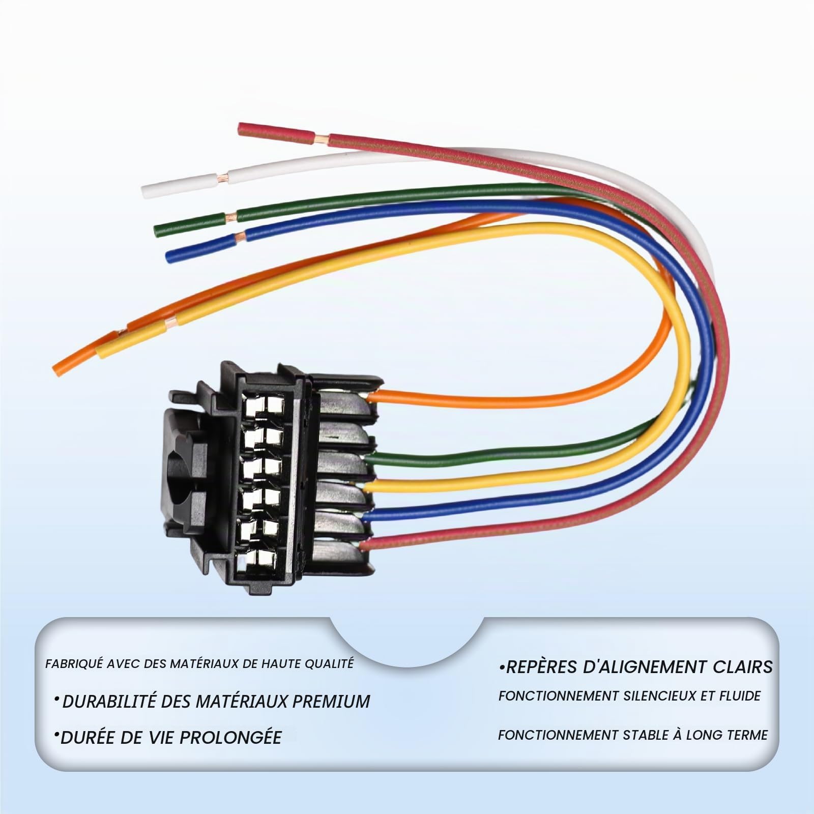 2 Pièces 6 Broches Connecteur Faisceau Câblage Feu Arrière VWA4341969 pour Re-nault Clio 2 Kang-oo Express Espace Dacia Megane Scenic Logan 110231WP2