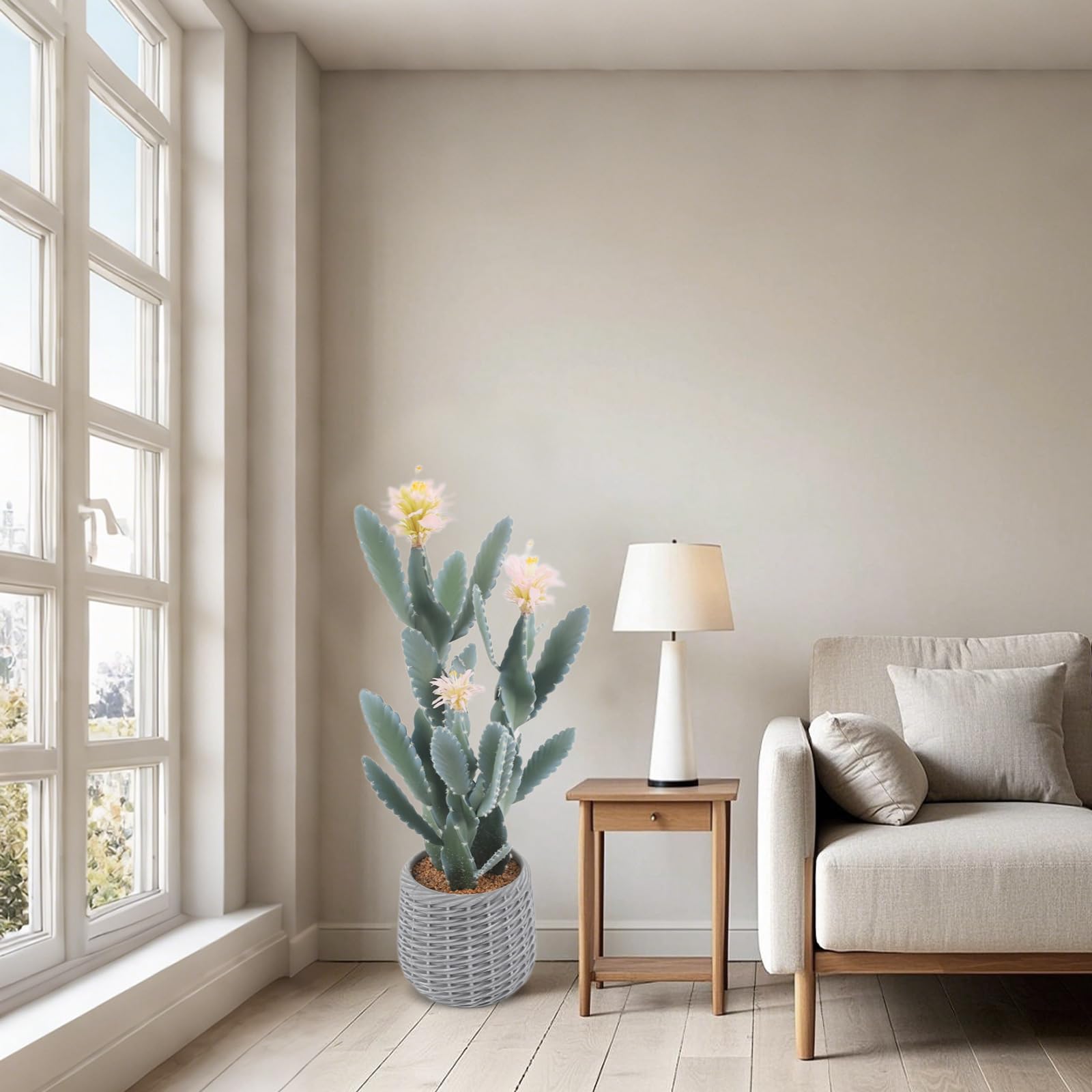 Künstlicher Kaktus, 91Cm Kunstpflanze Kaktuspflanzen Groß, Euphorbia Acrurensis Sehr Pflegeleicht, Kunstpflanze Im Topf Pflanzen Dekoration Für Zuhause Garten Büro Dekoration Einweihungsgeschenke - B