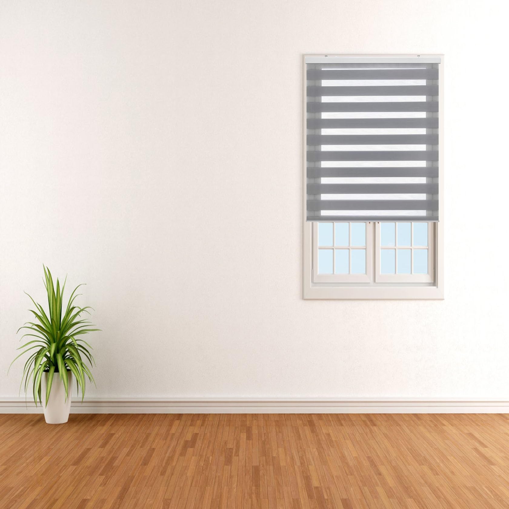 Roleta bez wiercenia 115 x 160 cm ochrona przed promieniowaniem UV, Zaciemniające Zasłony Nadokienne w różnych rozmiarach Idealny dla Home Office, Jasny szary