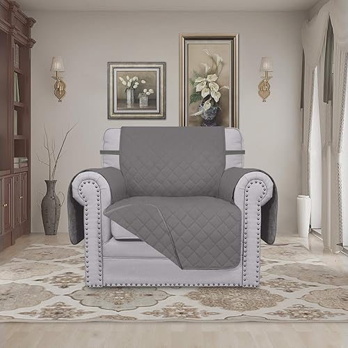 Miniatura 705 de Easy-Going - Funda reversible para sofá, resistente al agua, con varillas de espuma y correas elásticas, protector de muebles para mascotas y perros