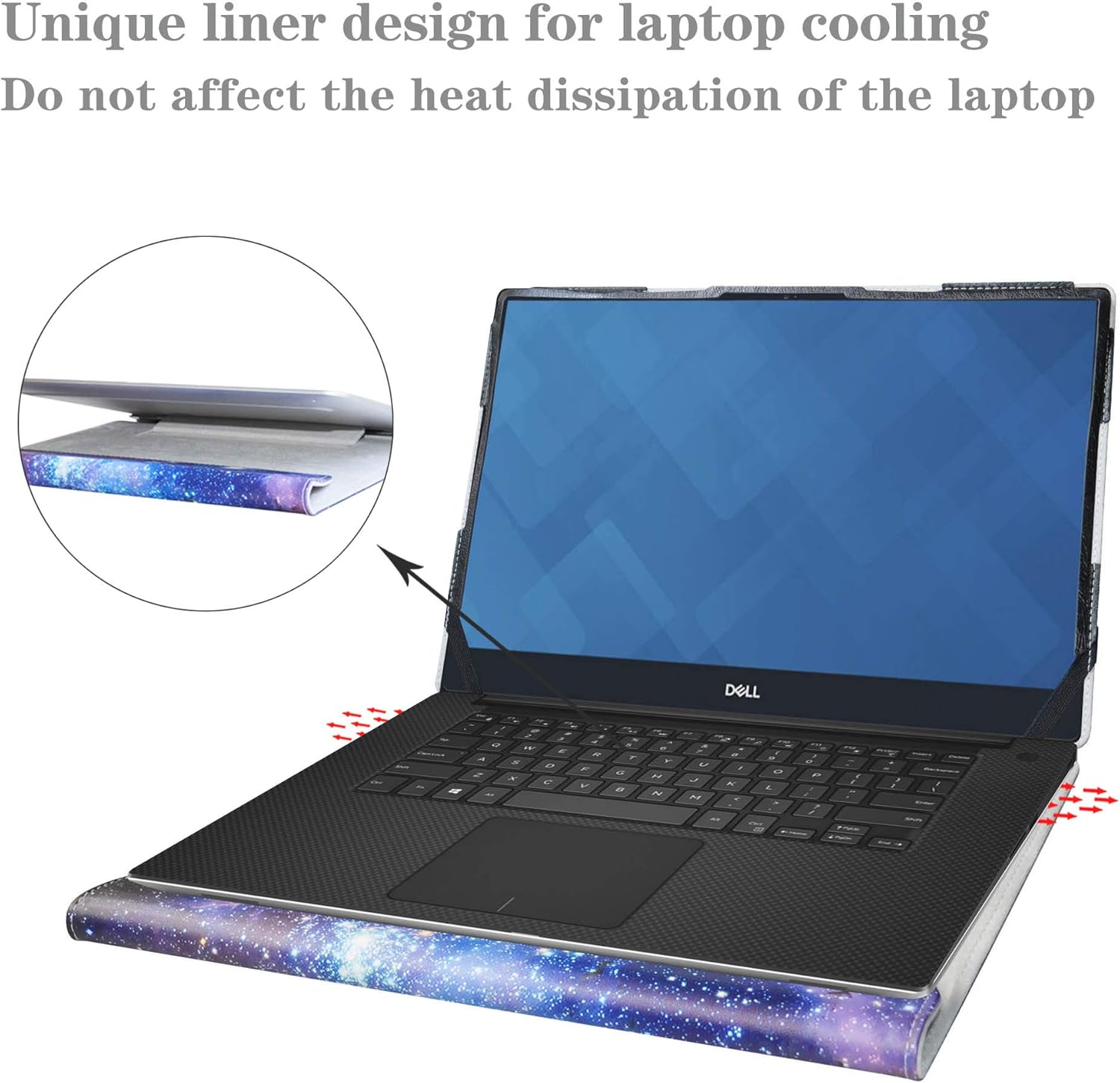 Alapmk Protective Case for Dell XPS 15 7590/ Inspiron 15 2-in-1 7500 7506 i7506-7958SLV-PUS/Inspiron 15 7500 7501/ Vostro 5501 5502/ Vostro 7500/ Precision 3560 15.6" Laptop,Galaxy