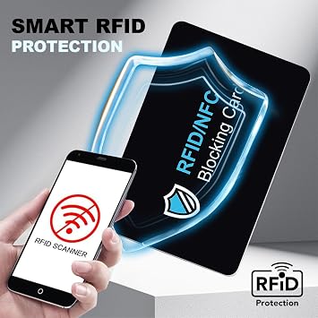2pcs RFID/NFC Blocking Card, Credit Card Protector,RFID Blocking Cards for Men & Women,credit card holder rfid blocking,armoured card Entire Wallet Protection,Anti-Theft Contactless NFC Blocker