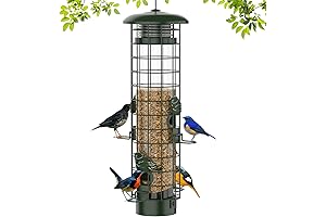 Squirrel Proof Bird Feeder for Wild Birds, 3LB Mesh Feeders for Outdoors Hanging