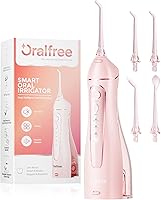 Vista 1 de Oralfree Irrigador de agua con púas dentales - Irrigador oral inalámbrico para aparatos dentales recargable portátil de viaje IPX7 impermeable