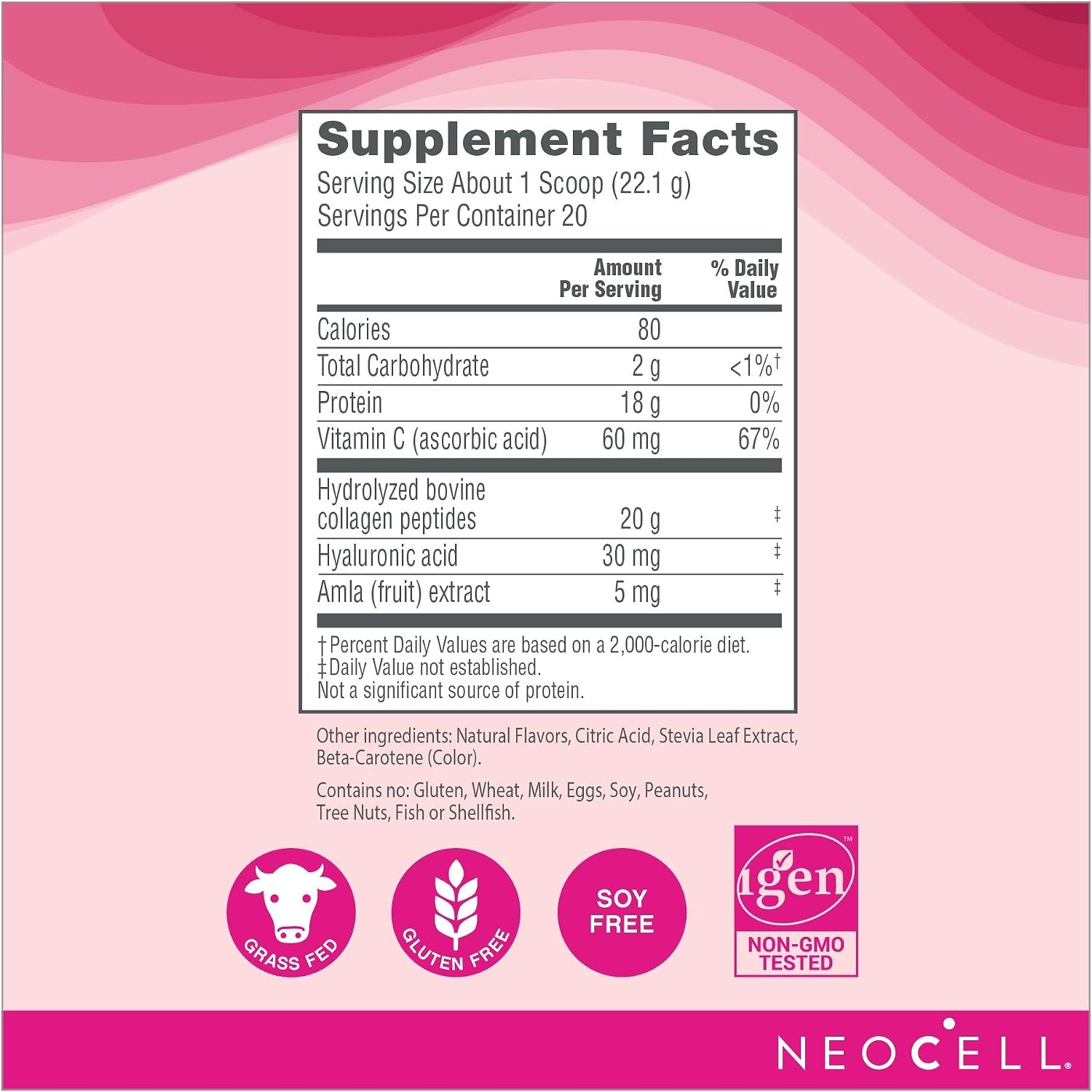 NeoCell Collagen Protein Peptides, Mandarin Orange Flavored 16 Packets (Packaging May Vary)
