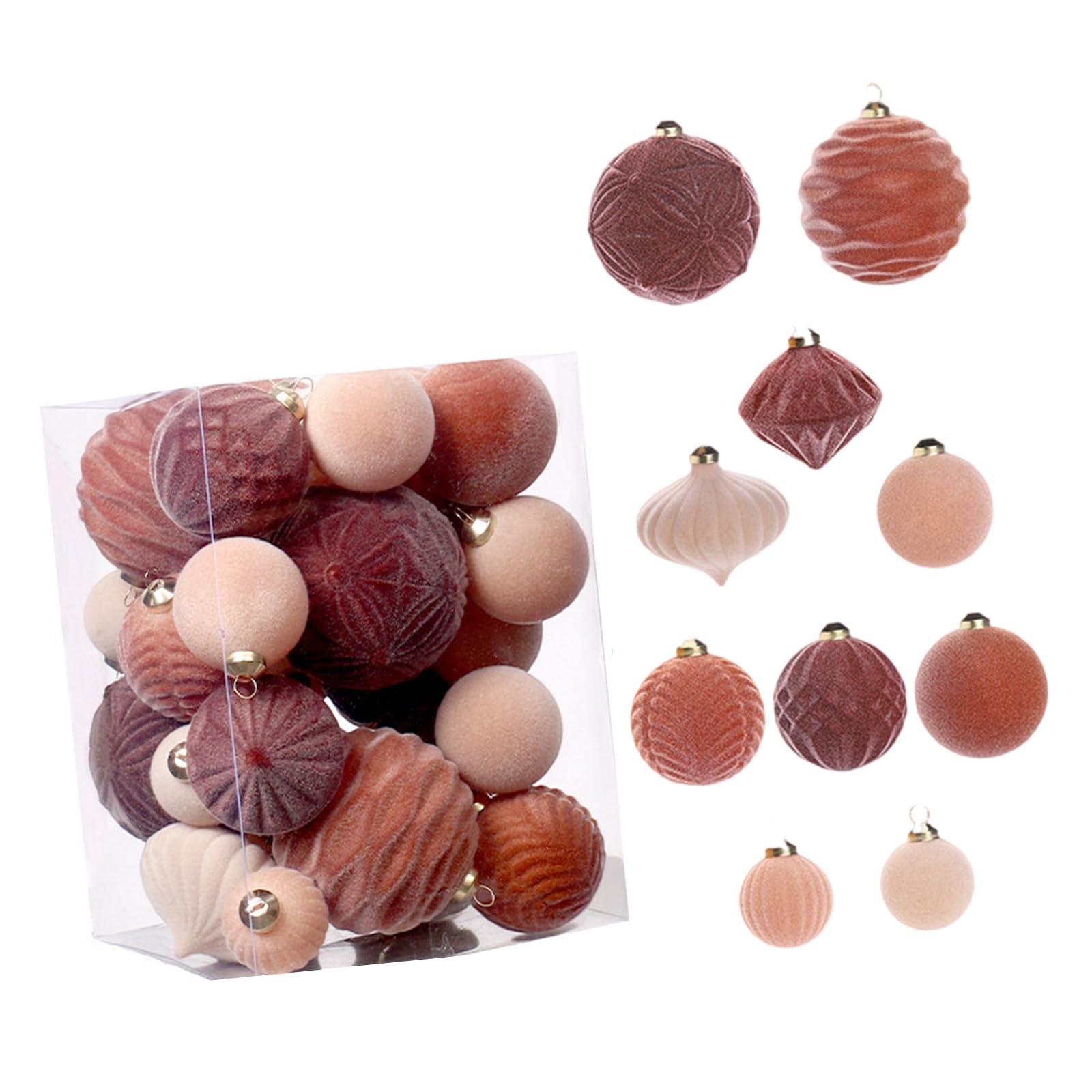 Boules de sapin de Noël en velours chic de qualité supérieure pour décorer votre intérieur