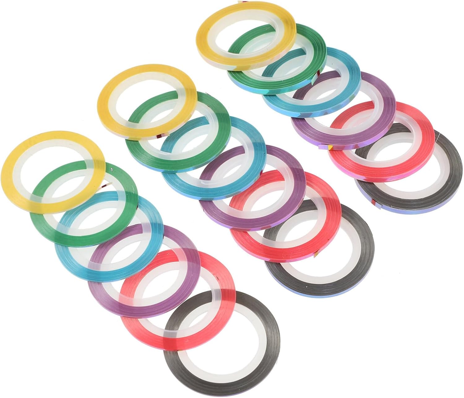 NOLITOY 18 Rolls Nail Striping Tape Glitter Nail Tape Self Adhesive Nail Stickers Nail Art Foil Lines French Tip Manicure Strip Nail Decals Nail Art Kit Nail Decor