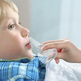 Innovo FSA/HSA Eligible Hospital Grade Silicone Twister Bulb Baby Ear Syringe and Nasal Aspirator, Sucks Snot and Mucus, Cleanable and Reusable, Clear