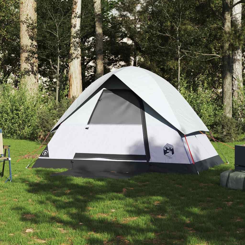 Kuppel-Campingzelt Personen Grün Wasserdicht mit E-Anschluss, Polyester PU-Beschichtung, 215x150x, leichtes Trekkingzelt für Outdoor Wandern, Camping, Festival