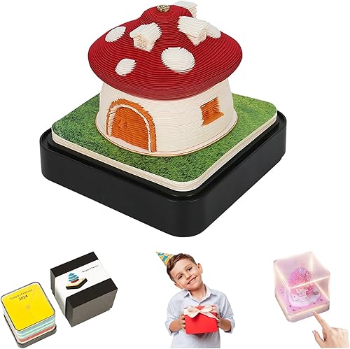 Calendario de piezas de tiempo  Calendario de escritorio 2024 con luces LED, calendario creativo de arte 3D, bloc de notas de bricolaje, tallado en