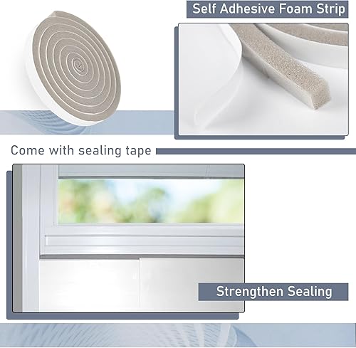 Miniatura 6 de Flamorrow Kit de ventana portátil de aire acondicionado de doble manguera, placas de sellado de ventana ajustables para manguera de escape de 5