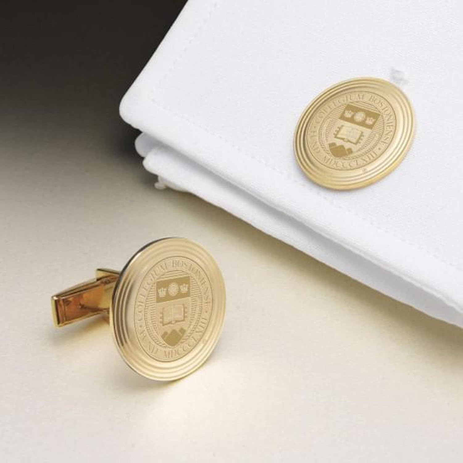 M. LA HART NCAA mens Gold Cufflinks