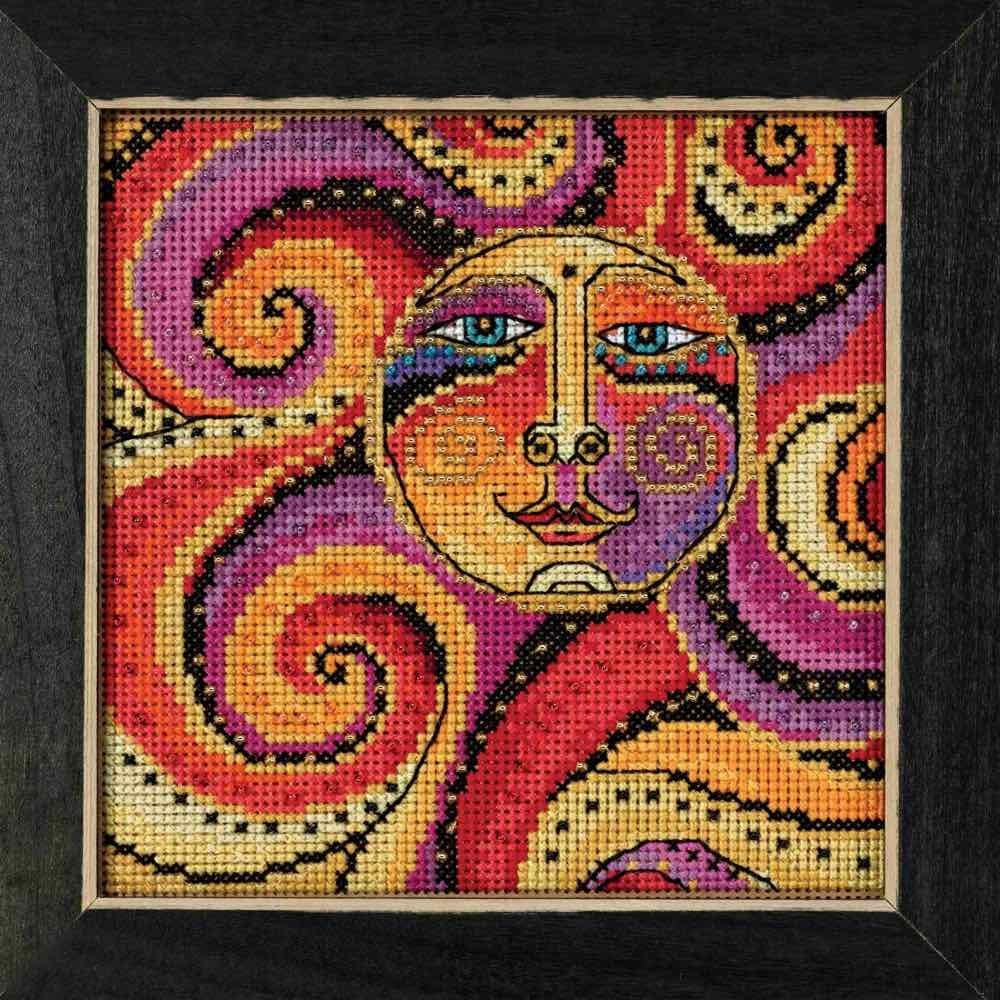 Mill Hill Celestial Sun Beaded Counted Cross Stitch Kit 2018 Laurel Burch Celestial Collection LB141812