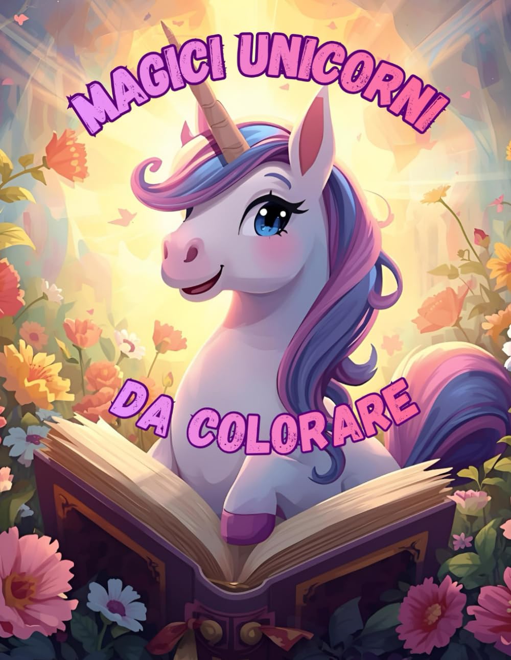 Libro da colorare unicorni per bambini: Disegni facili e divertenti di unicorni magici – Perfetto per bambini dai 3 ai 6 anni