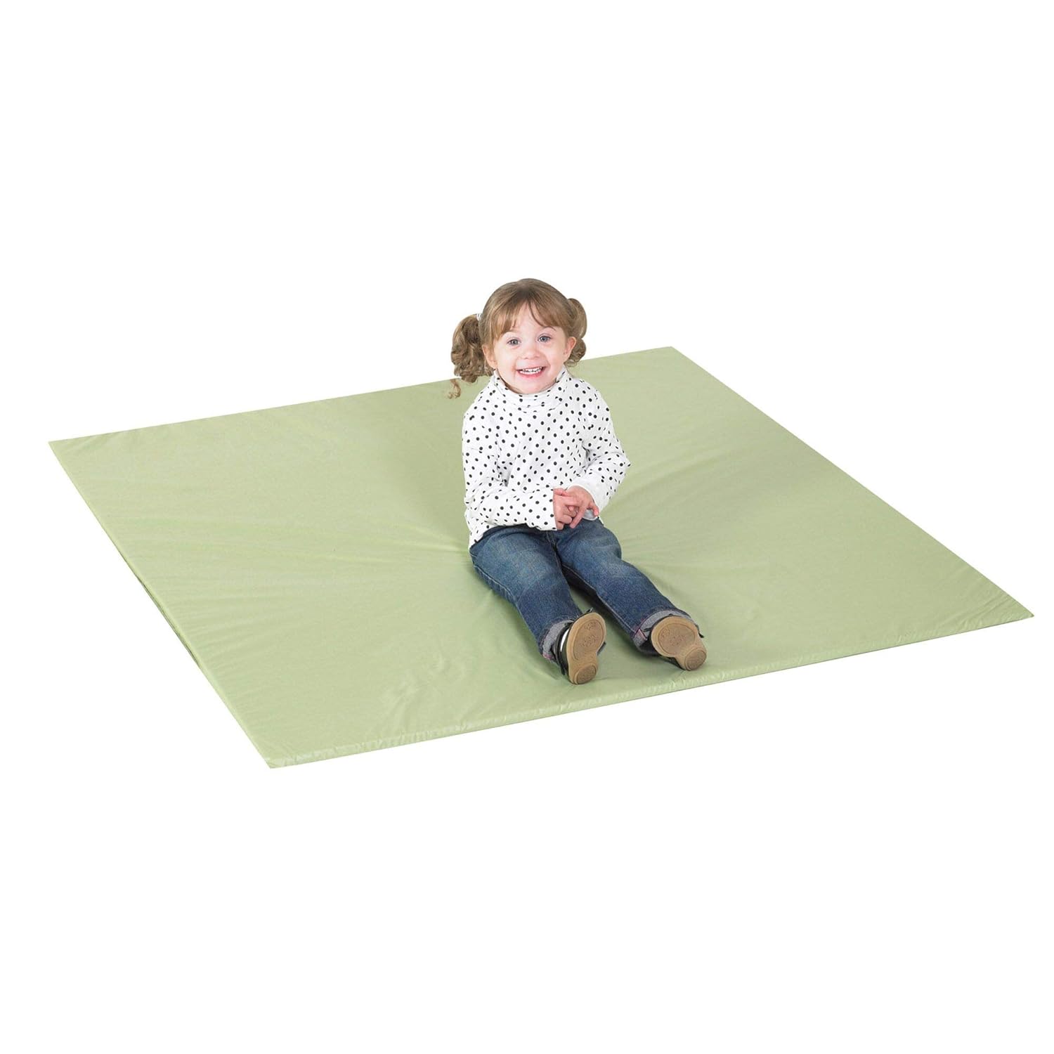 Children's Factory Two-Tone Activity Mat for Baby Girls and Boys, Sage - Fern, CF705-369, Kids Foam Floor Play Mats, Playroom or Daycare Furniture
