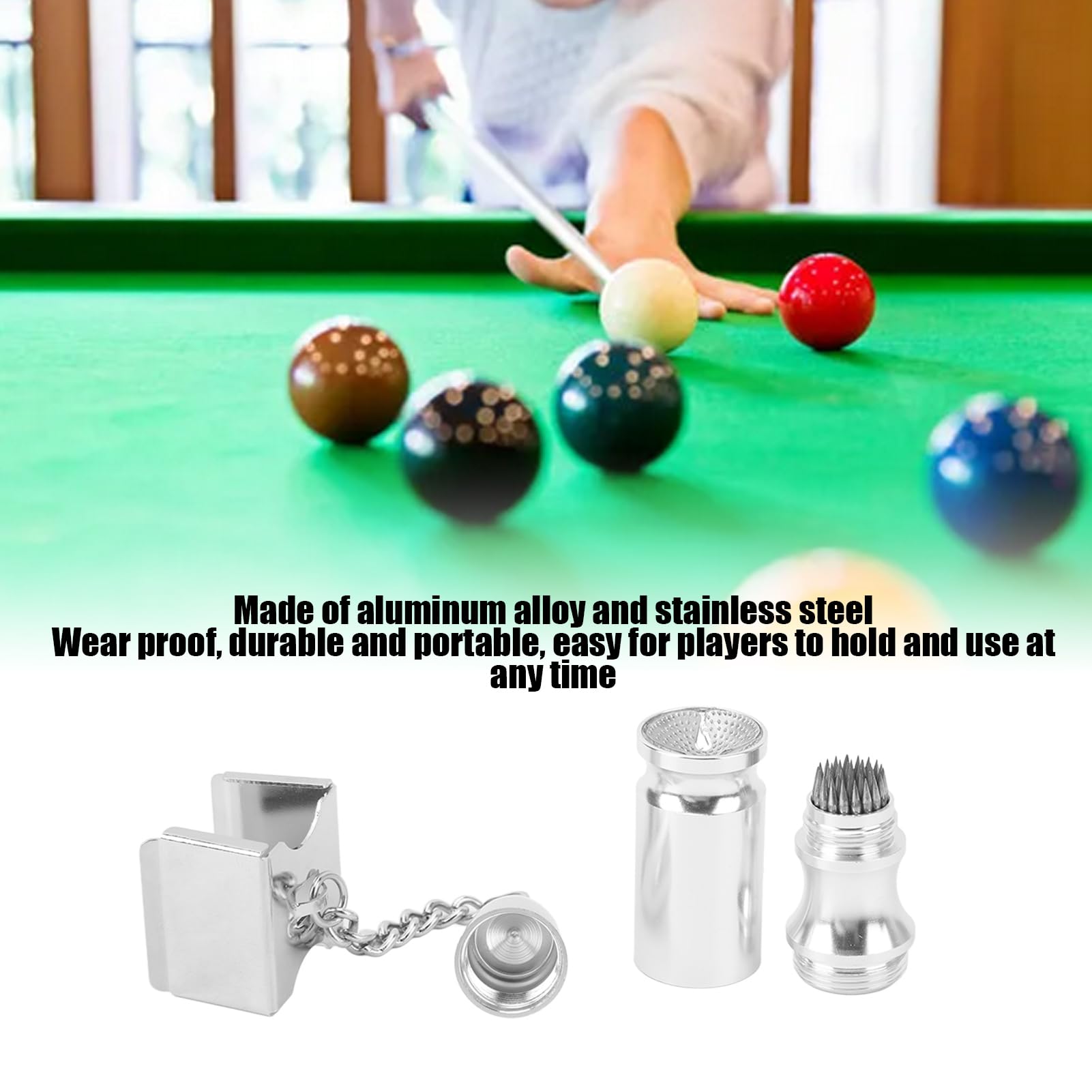 Snookerkrijthouder – Lichtgewicht, Koffiekleurig Plastic, Stevig En Draagbaar, Voor Biljartkeu