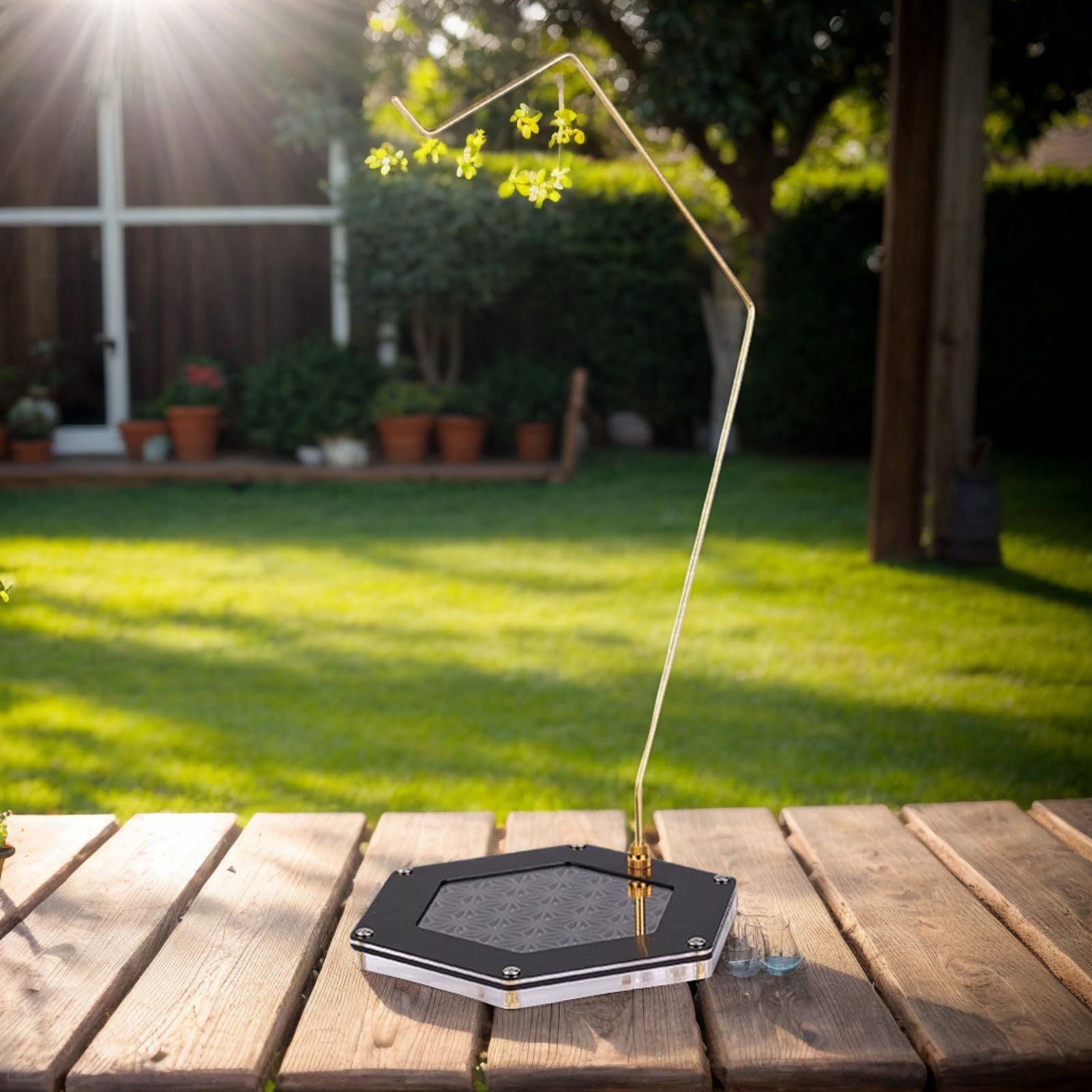 Windspiel-Aufhänger, Edelstahl-Basishalter, Vogelkäfigständer, für Blumenkorb, Versammlungen, Reisen, Camping, Outdoor, Terrasse, Hof, Veranda, Picknick, Lagerfeuer