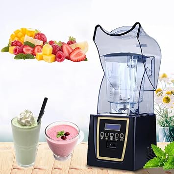 Commercial Professional Blender With Shield Quiet Sound Enclosure, 1800W Strong and Quiet Professional-Grade Power, Self-Cleaning,110V