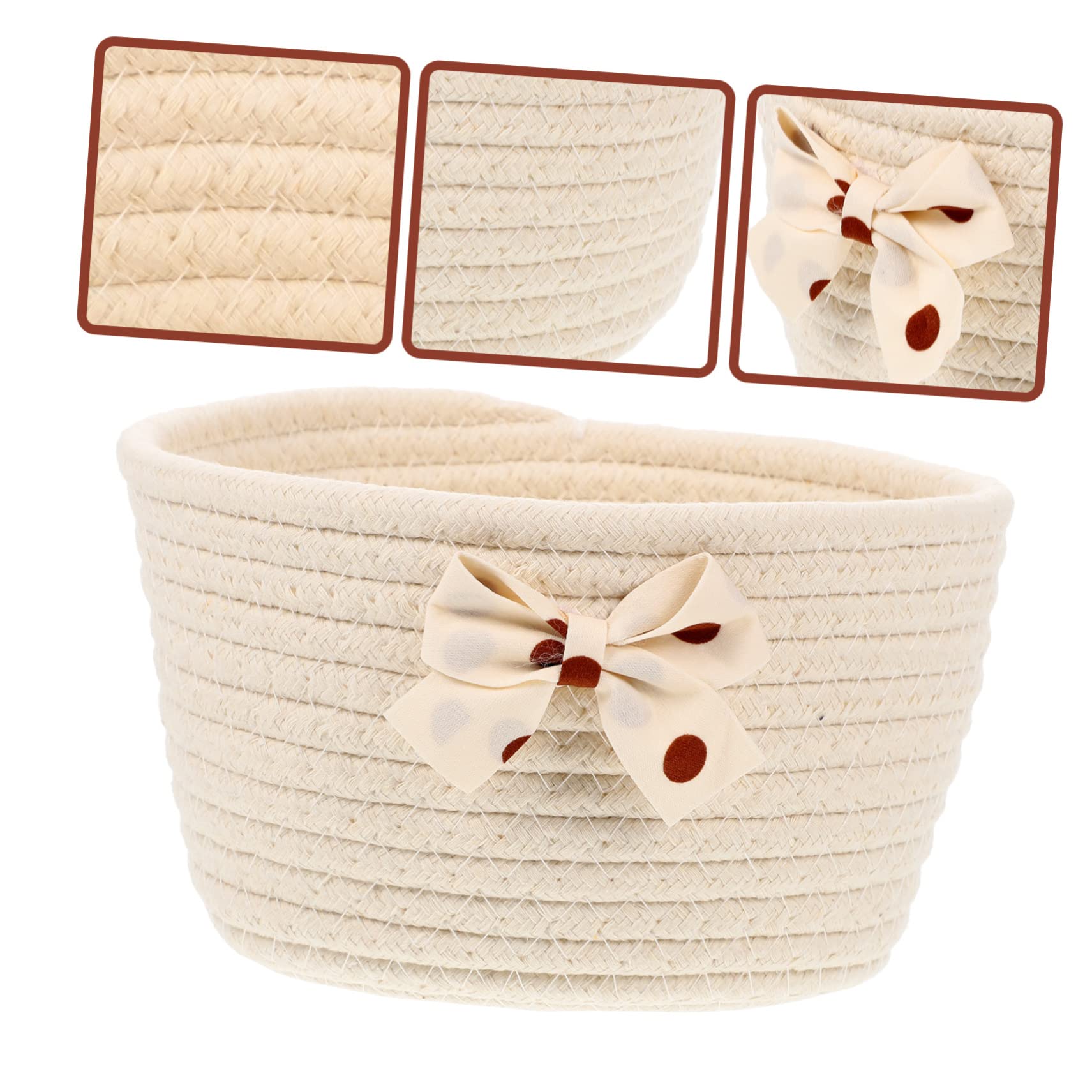 Alipis 3pièces Panier De Rangement Corde Design Nœud Panier Décoratif Pour Chambre Salon Et Organisation Maison Pour Vêtements Jouets Et Accessoires