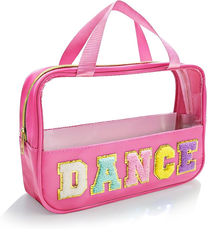 Necessaire de Maquiagem KRYZMET com Estampa DANCE, Nylon e PVC, Zíper, Dance-Pink