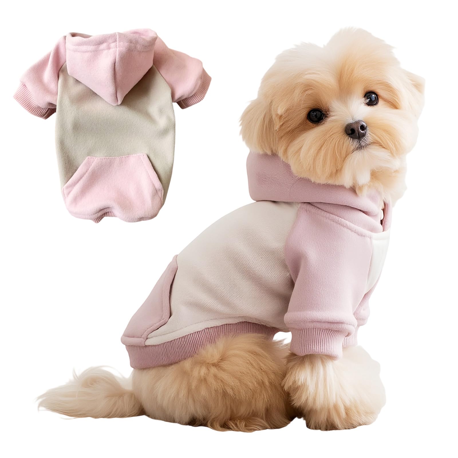 Winmany Small Dog Hoodie Pullover Sweatshirt for Dogs & Cats Lightweight Pet Puppy Fall Spring Hoodie Sweater