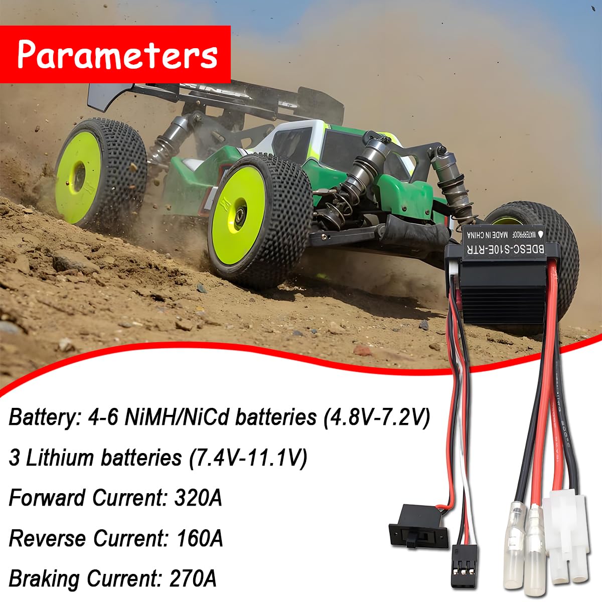 ZHUROUPU 2Pcs 320A Brushed ESC Rc Motor - Image 3