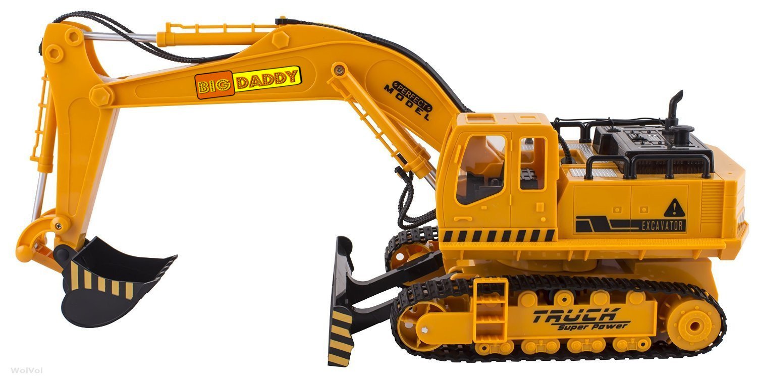 Amazon.com: Big-Daddy Full Functional Excavator, Electric Rc Remote Control Construction Tractor Toy (with Lights and Sounds)Indoor & Outdoor Play ...