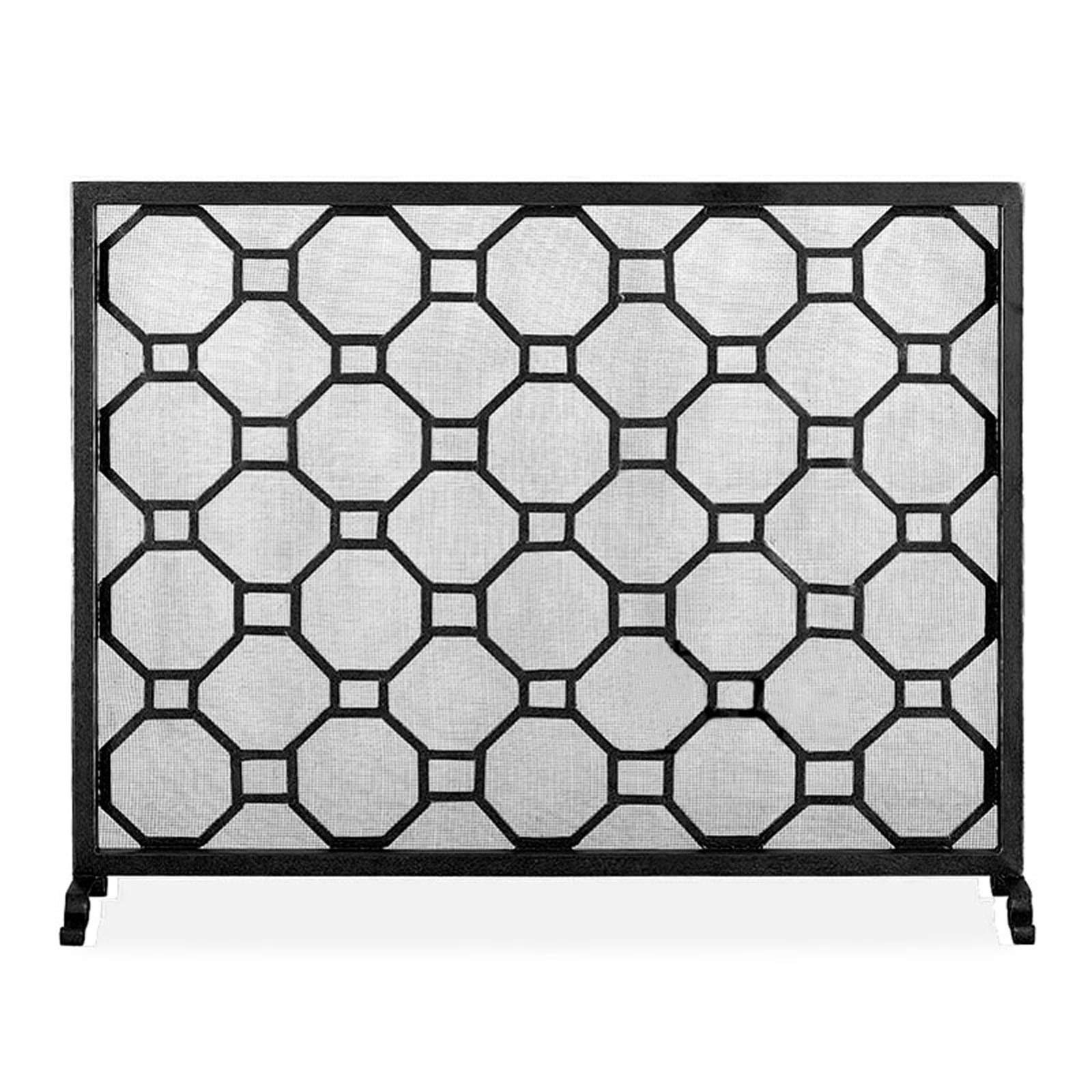 Schermi per Caminetti di Guardia Schermo camino Schermo in ferro battuto con maglia metallica decorativa decorativa scintilla indipendente con regione moderna, 39.4 "W x 31.5" H x 7.9 "D Accessori per