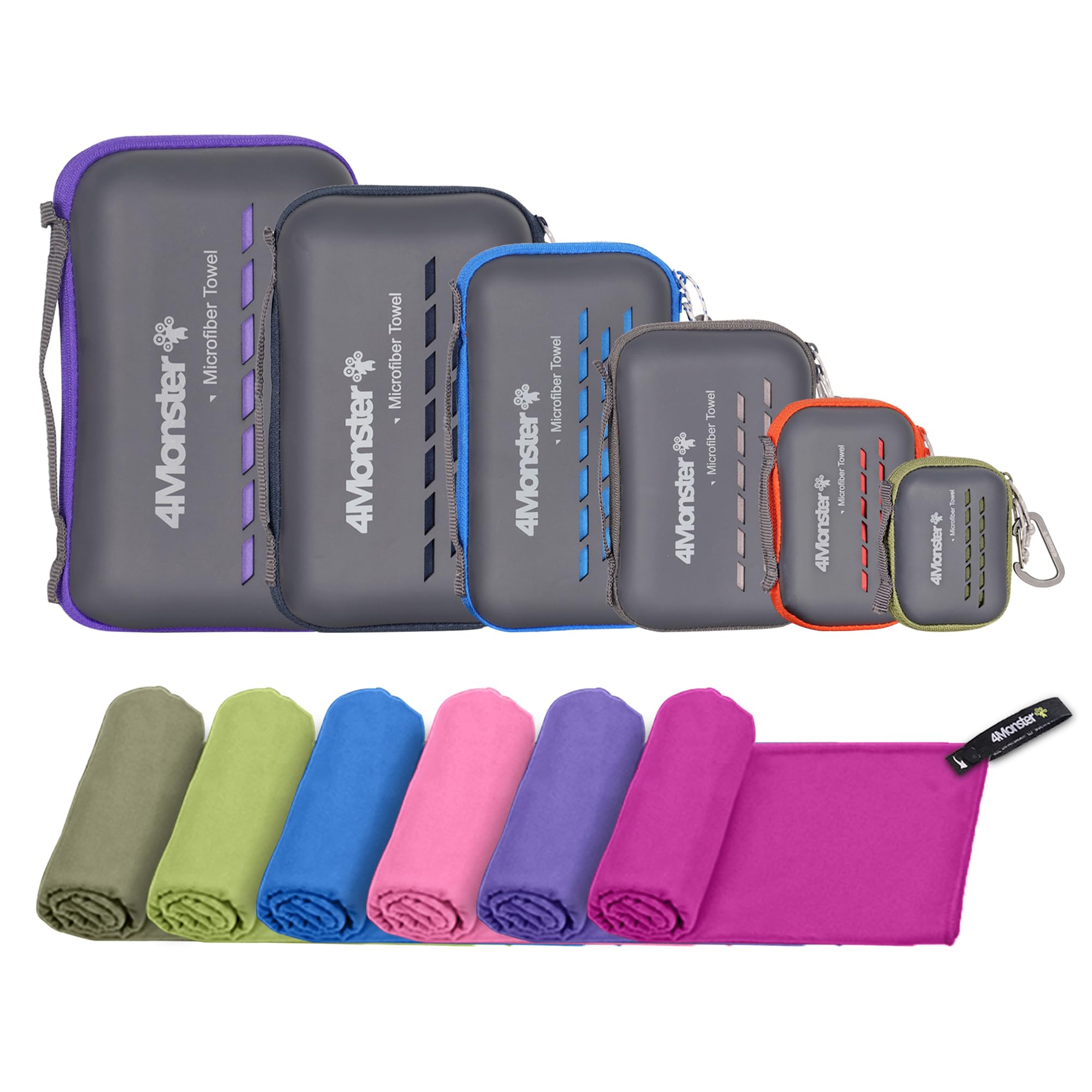 4Monster Microfibre Travel Towel: Quick Dry, Lightweight, Ultra
