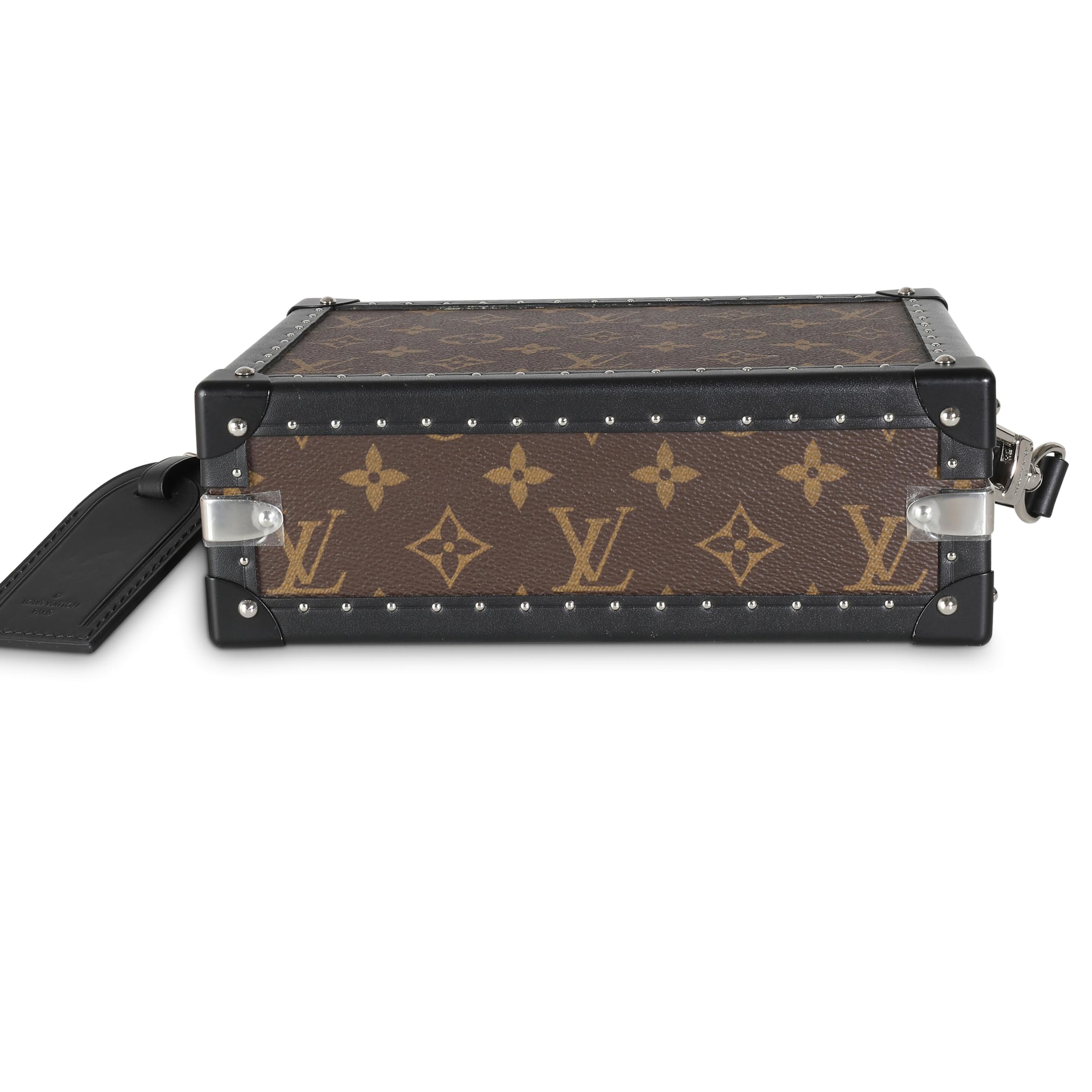 Louis Vuitton, Pre-Loved Monogram Macassar Canvas Clutch Box Trunk