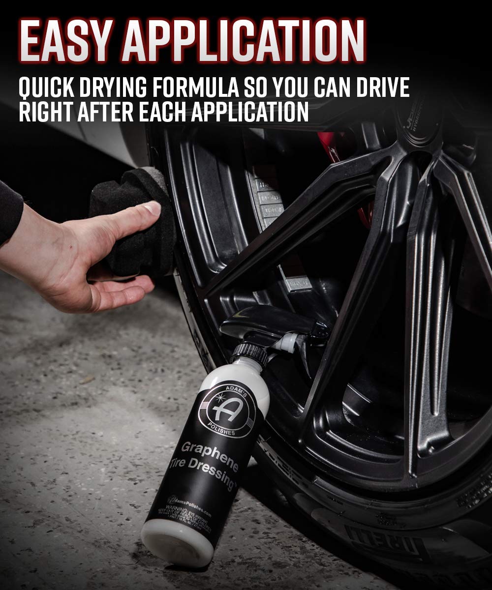 Adam's Graphene Tire Dressing Deep Black Finish W/Graphene Non Greasy