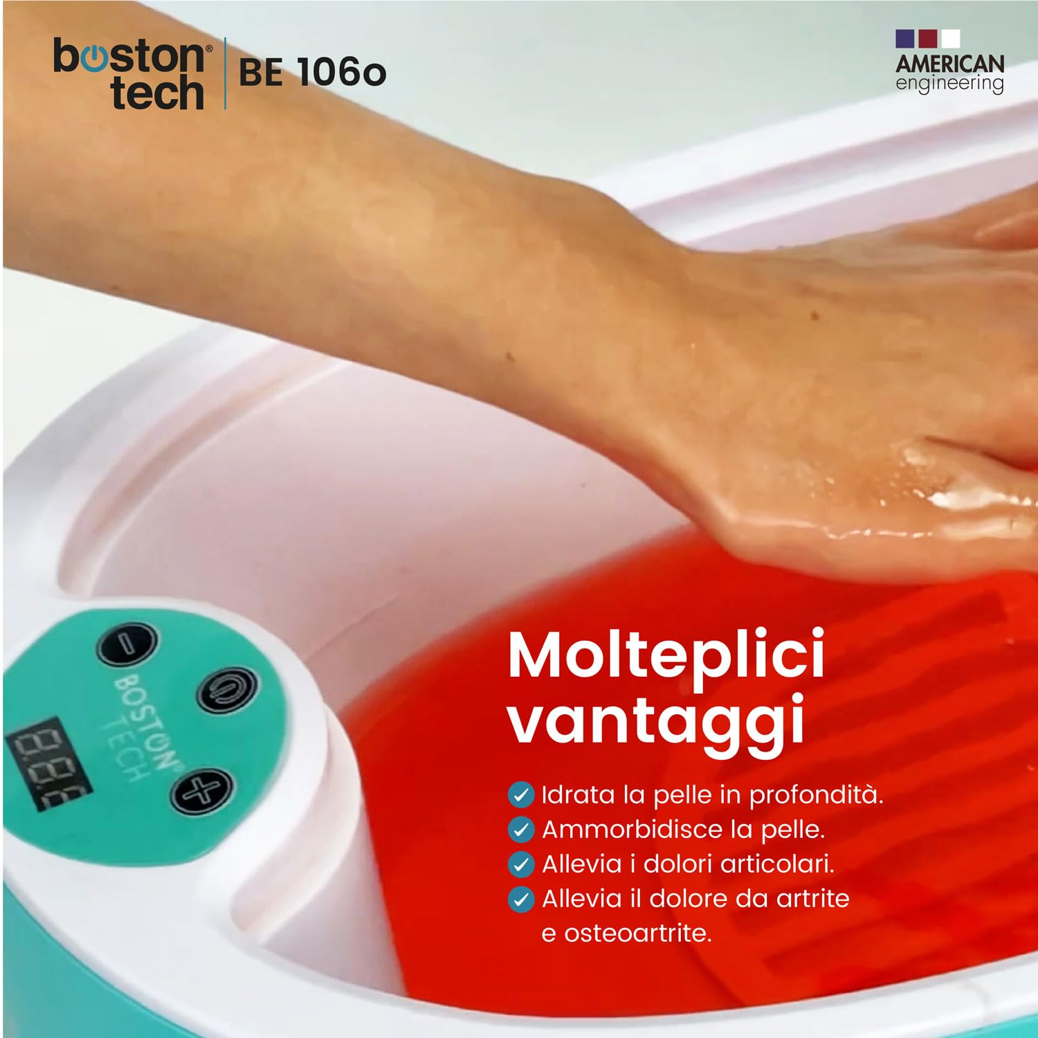 Cera di paraffina per mani e piedi Boston Tech|Riabilitazione antiossidante+ Trattamento di artritei+ Idrata+ Nutre+ Estetica|Ideale per qualsiasi bagno di paraffina|6 blocchi da 450g (Arancia)