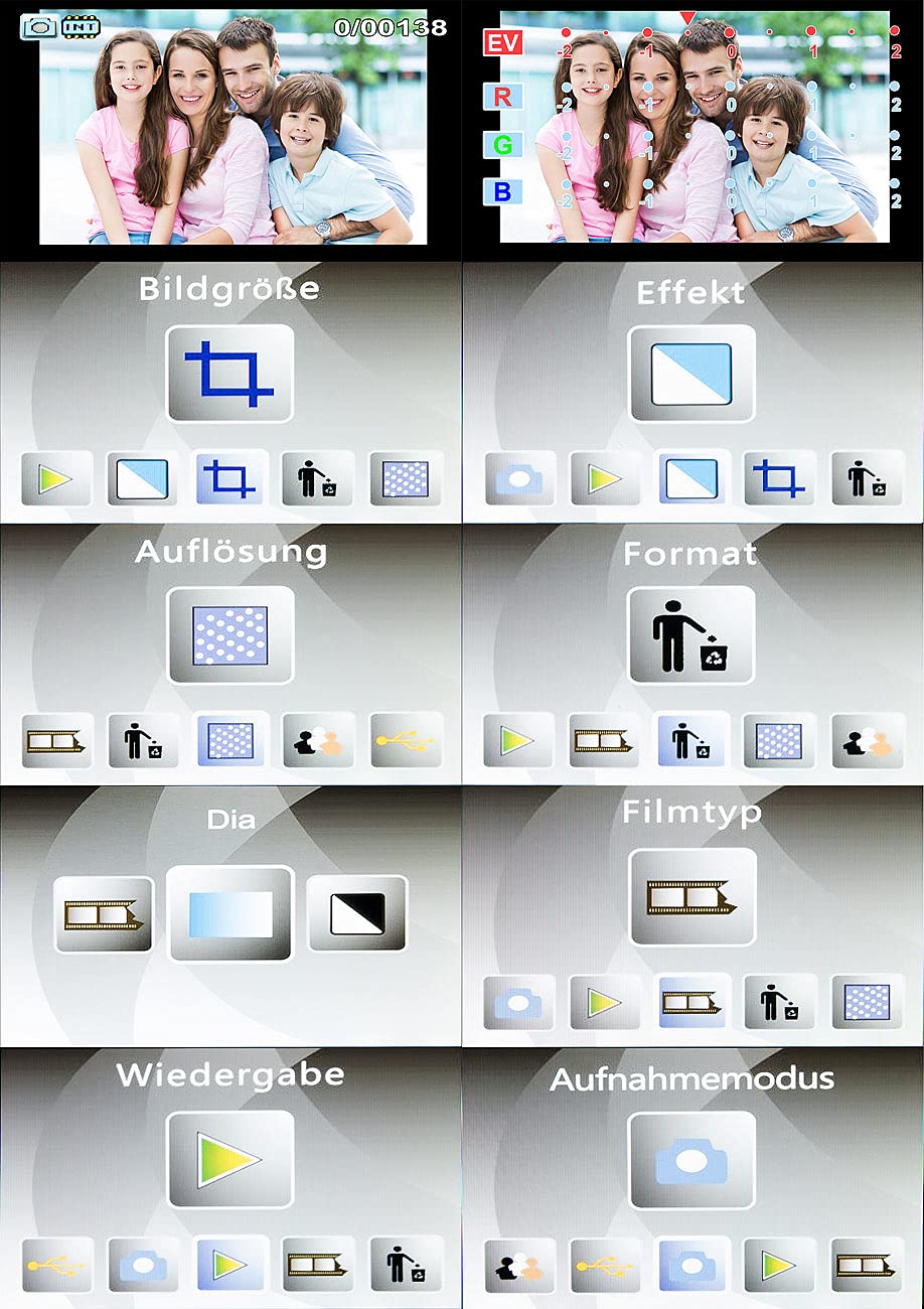 Scanner Autonome 20 Mpx pour Photos, Diapositives et négatifs SD-2000 [Somikon]
