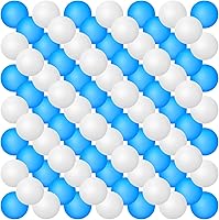Vista 23 de Hanaive 100 unidades pelotas de tenis de mesa multicolor de 40 mm, pelotas de plástico a granel lavables, juego pequeño para juegos de piscina