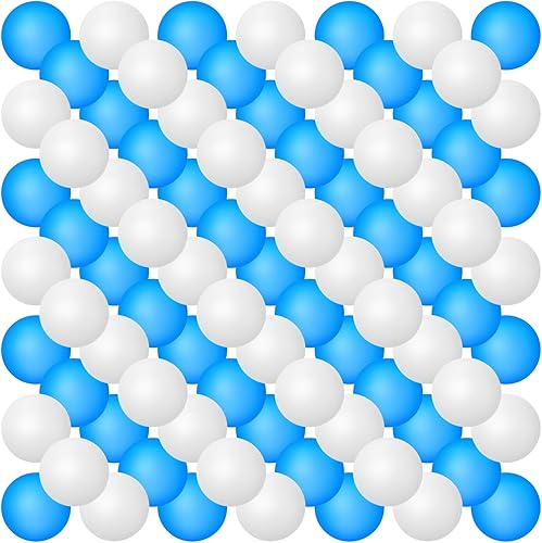 Vista 64 de Hanaive Paquete de 100 pelotas de tenis de mesa multicolor de 1.575 pulgadas, bolas de plástico lavables a granel, juego pequeño para juegos de Negro