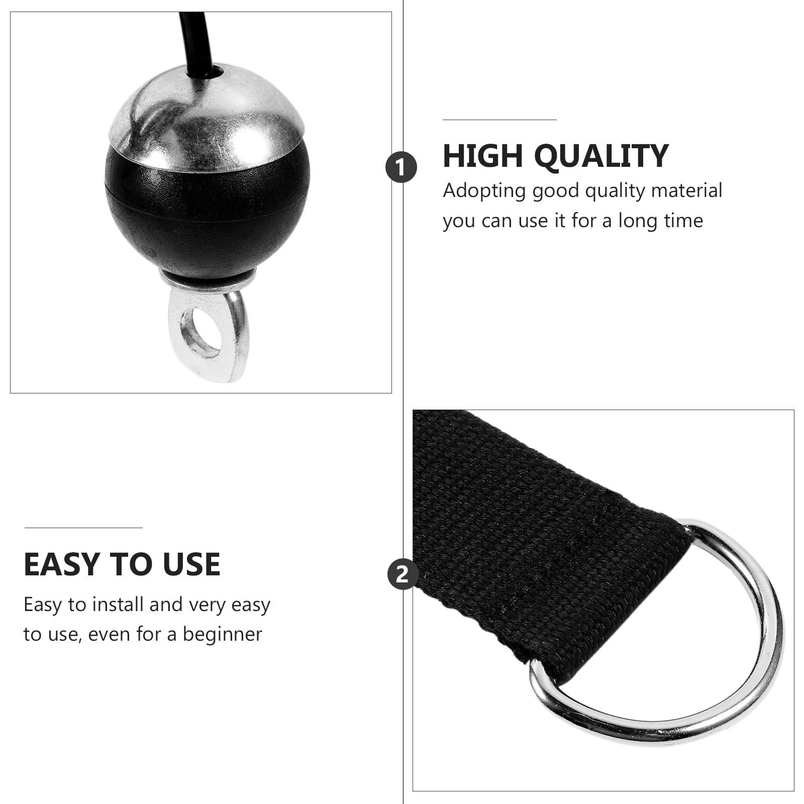 BESPORTBLE Kit de Polea de Cable para Entrenamiento Muscular en Casa, Negro