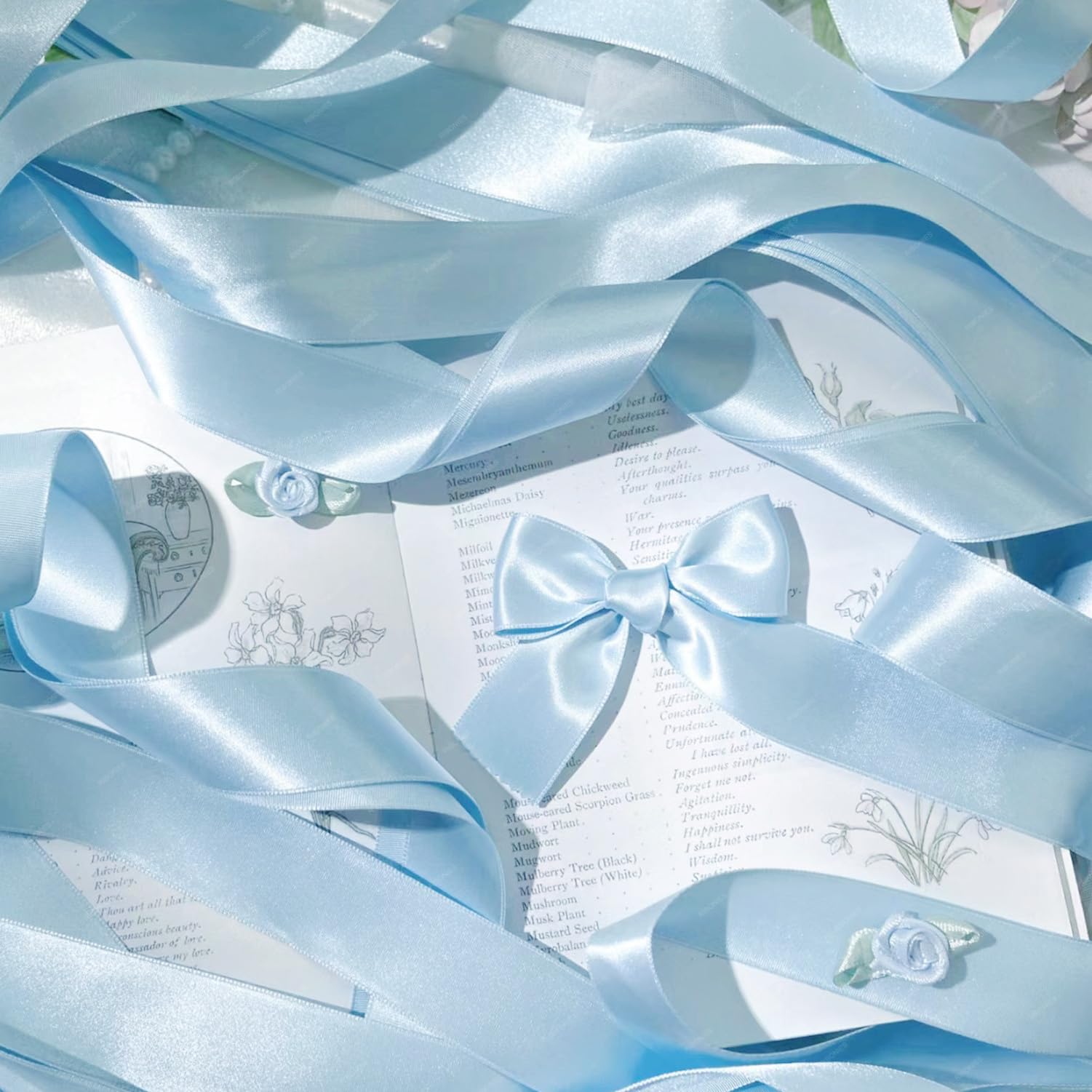 Lichtblauw Cadeaulint 10 Mm X 22 Meter - Satijn Polyester Voor Verpakking, Boeketten En Knutselen