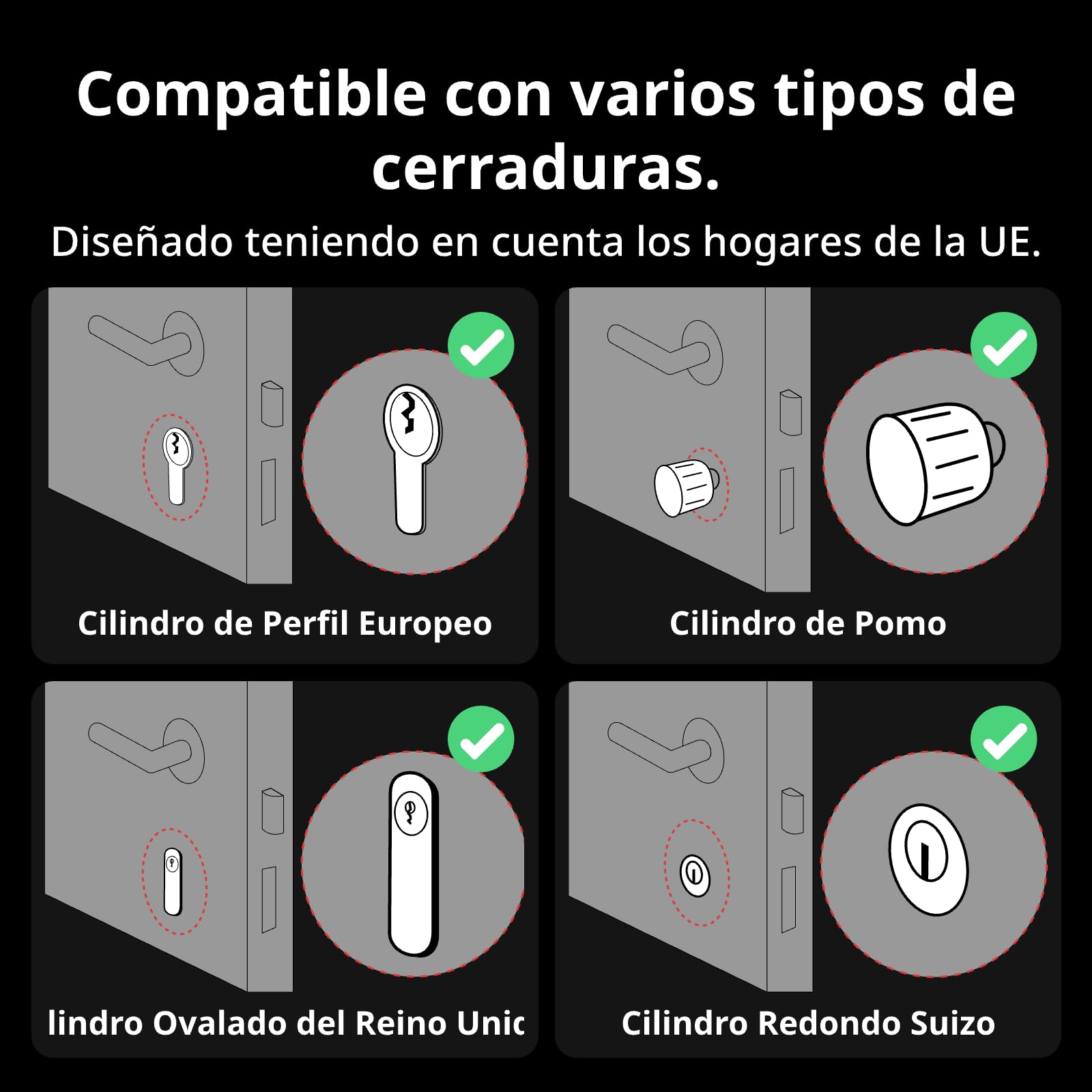 SwitchBot Lock Pro WiFi Inteligente, de Acceso Sin Llave, Cerradura Inteligente Puerta Delantera, Cerrojo Inteligente, Adaptable al Cerrojo Existente en Minutos, admite Matter, Alexa, Google, IFTTT.