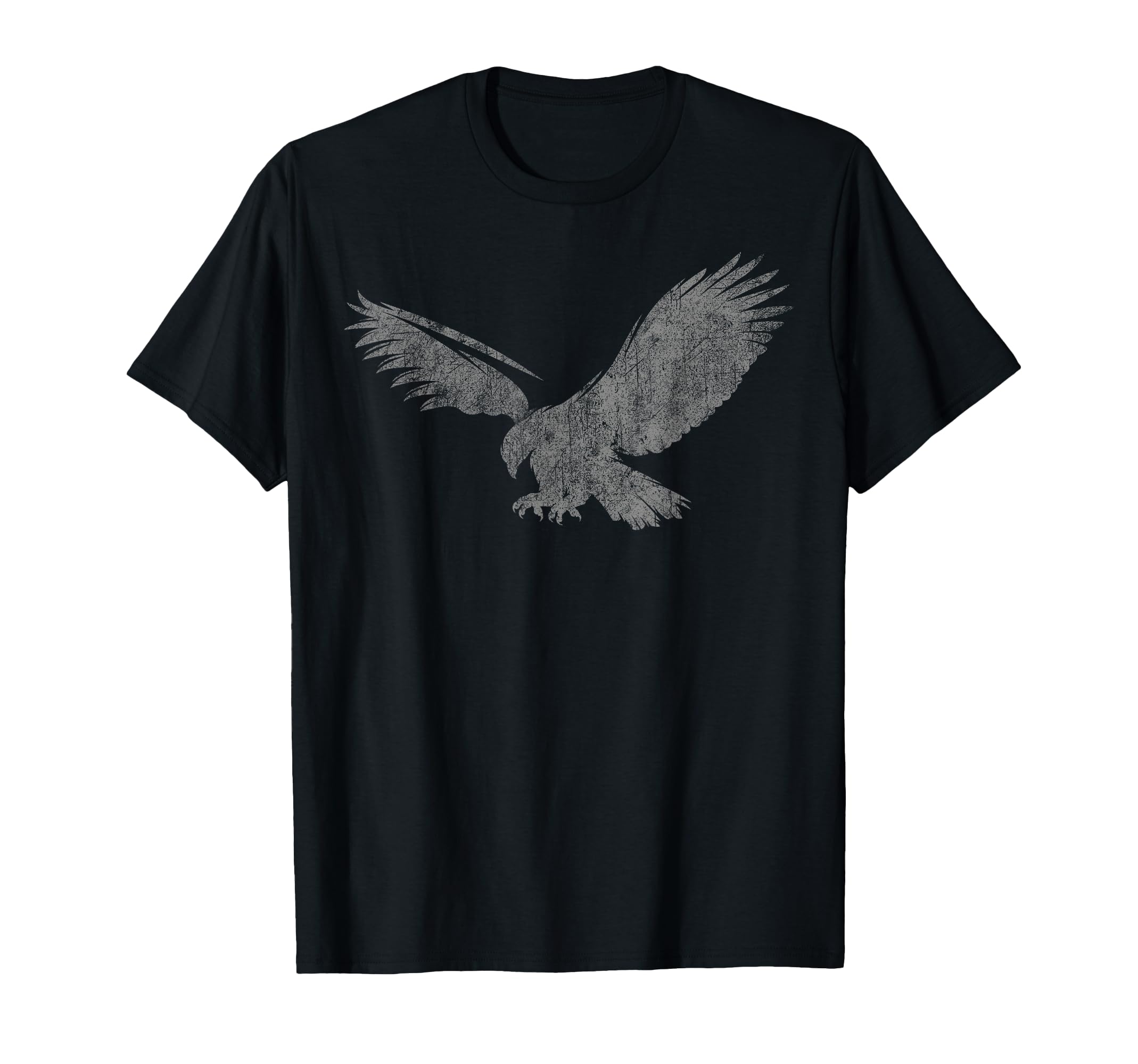 Beautiful Eagle American Bird Silhouette Flying Vintage USA T-Shirt