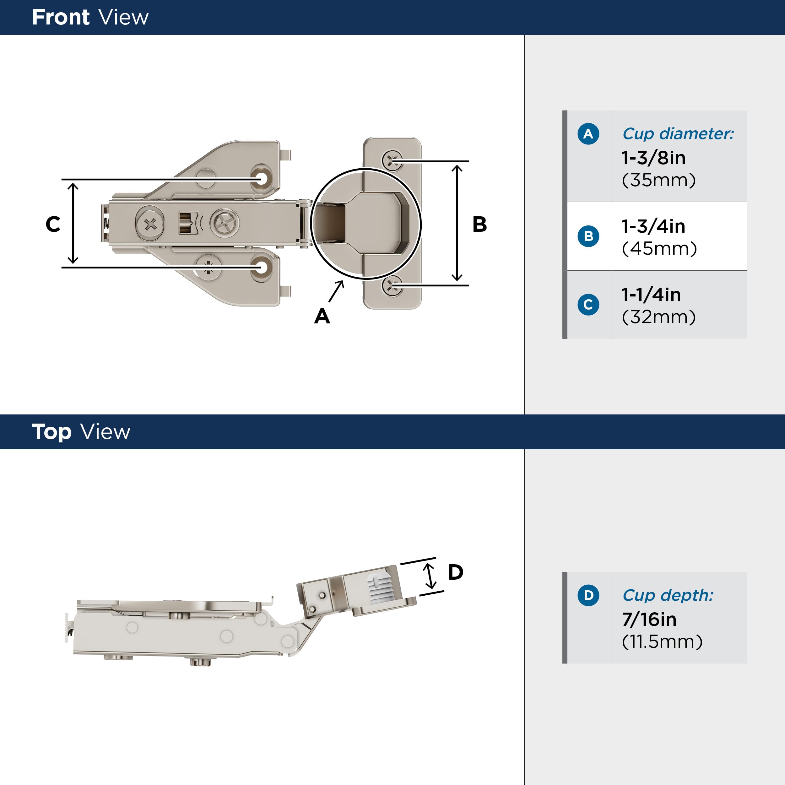 Amerock Soft-Close Hinges - Nickel Cabinet Hardware -3