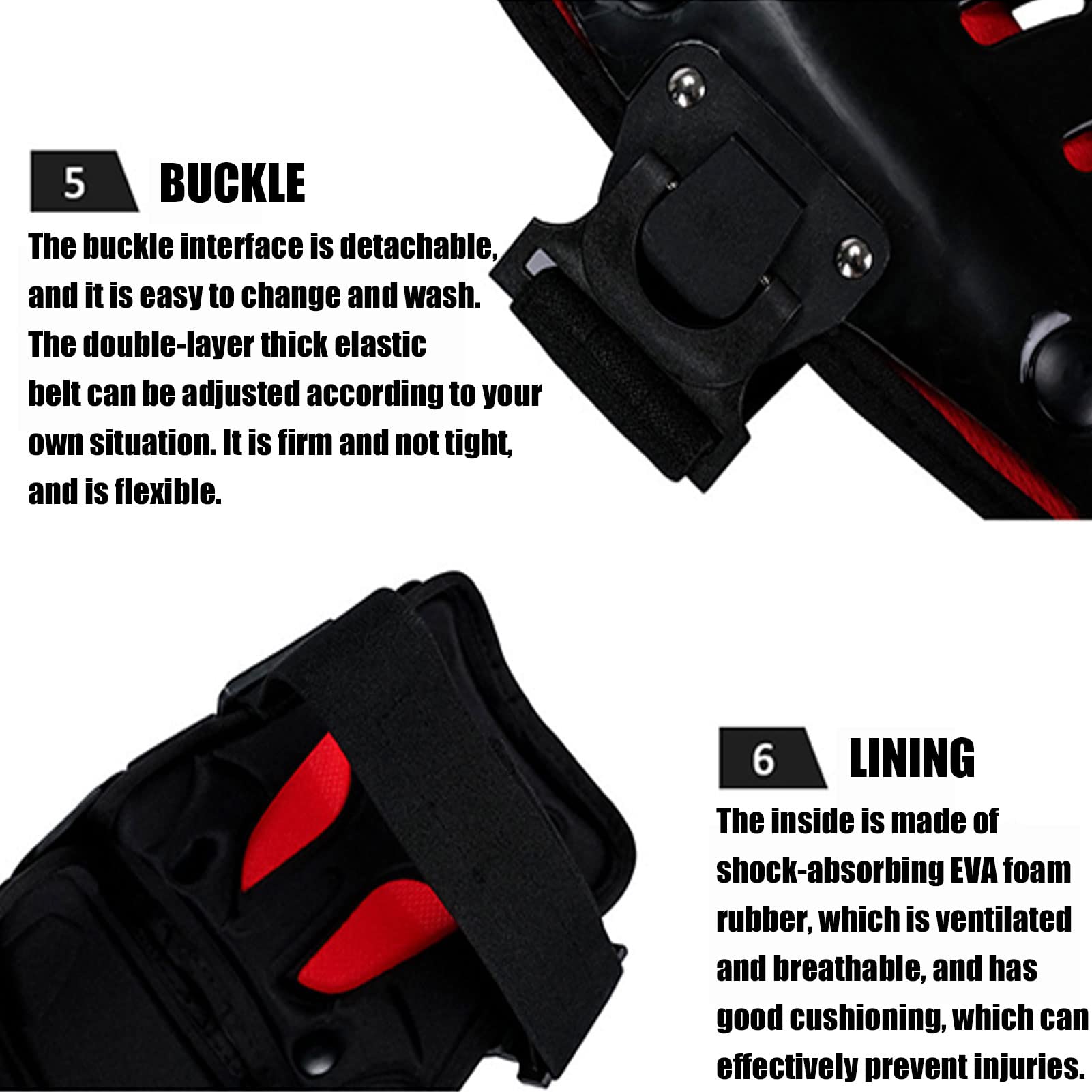 Protege Genoux Moto, Genouillères Moto Unisexe Réglable Design Ergonomique Anti-Crash Protection Antidérapante Protège -Tibias Pour Moto vtt, Equipement ​Moto Cross Pour Tout-Terrain Ski Patinage
