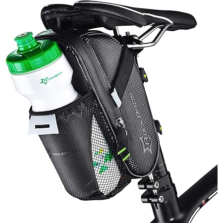 Amazon Rockbros ロックブロス サドルバッグ 自転車 ボトルホルダー 防水 反射材付き 1l 取り付け簡単 サイクリング ロードバイク Mtb クロスバイク Rockbros ロックブロス サドルバッグ フレームバッグ