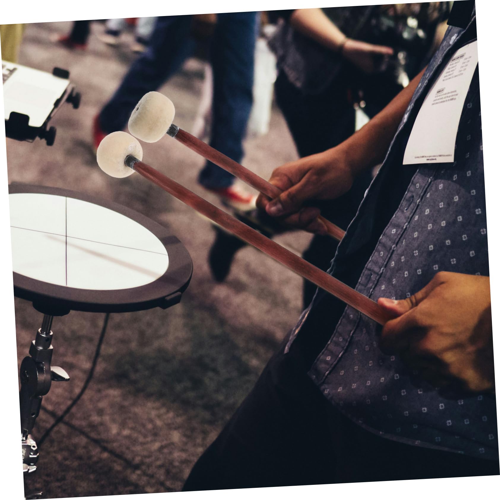 TOYANDONA 8pezzi Bacchette Per Batteria Legno Massello Con Testa Bacchette Percussione Per Pratica e Tuning Strumenti Musicali Per Batteristi e Percussionisti